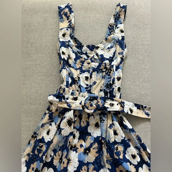Lulus Floral Blue and White Dress - Picture 3 of 5